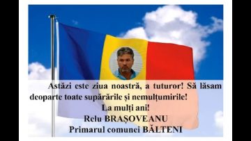 VIDEO: MESAJ DE ZIUA NAȚIONALĂ A ROMÂNIEI  RELU BRAȘOVEANU – PRIMARUL COMUNEI BĂLTENI
