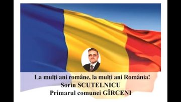 VIDEO: MESAJ DE ZIUA NAȚIONALĂ A ROMÂNIEI SORIN SCUTELNICU – PRIMARUL COMUNEI GÂRCENI
