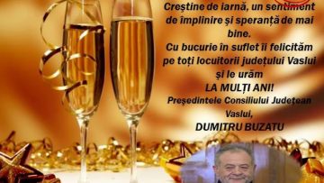 VIDEO: FELICITARE DE ANUL NOU – CONSILIUL JUDEȚEAN VASLUI