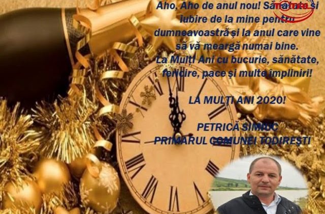 VIDEO: FELICITARE DE ANUL NOU – PRIMĂRIA COMUNEI TODIREȘTI
