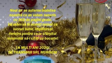 VIDEO: FELICITARE DE ANUL NOU –  SC TRANSMIR MURGENI