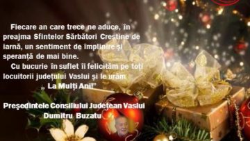 VIDEO : FELICITARE DE CRĂCIUN CONSILIUL JUDEȚEAN VASLUI