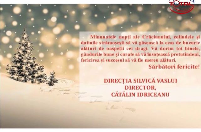 VIDEO : FELICITARE DE CRĂCIUN DIRECȚIA SILVICĂ VASLUI