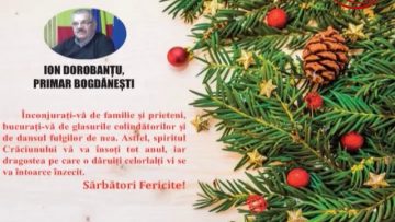 VIDEO : FELICITARE DE CRĂCIUN PRIMĂRIA ȘI CONSILIUL LOCAL BOGDĂNEȘTI