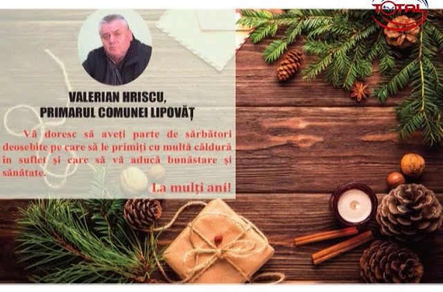 VIDEO : FELICITARE DE CRĂCIUN PRIMĂRIA ȘI CONSILIUL LOCAL LIPOVAȚ