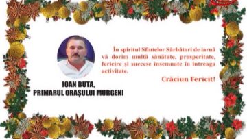 VIDEO : FELICITARE DE CRĂCIUN PRIMĂRIA ȘI CONSILIUL LOCAL MURGENI