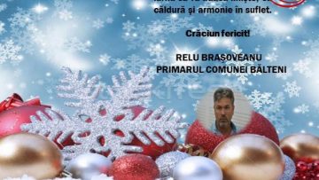 VIDEO : FELICITARE DE CRĂCIUN PRIMĂRIA ȘI CONSILIUL LOCAL BĂLTENI