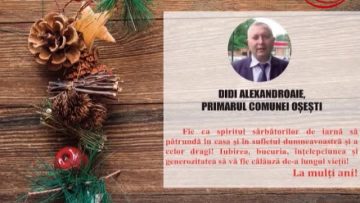 VIDEO : FELICITARE DE CRĂCIUN PRIMĂRIA ȘI CONSILIUL LOCAL OȘEȘTI