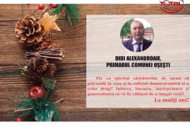VIDEO : FELICITARE DE CRĂCIUN PRIMĂRIA ȘI CONSILIUL LOCAL OȘEȘTI