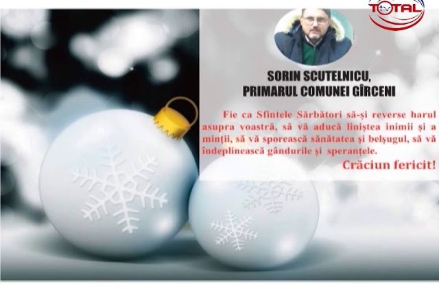 VIDEO : FELICITARE DE CRĂCIUN PRIMĂRIA ȘI CONSILIUL LOCAL GÂRCENI