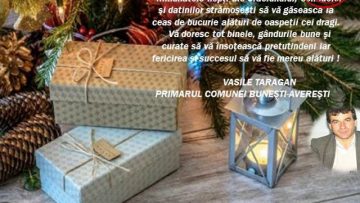 VIDEO : FELICITARE DE CRĂCIUN PRIMĂRIA ȘI CONSILIUL LOCAL BUNEȘTI AVEREȘTI