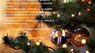 VIDEO : FELICITARE DE CRĂCIUN PRIMĂRIA ȘI CONSILIUL LOCAL VASLUI