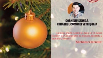 VIDEO : FELICITARE DE CRĂCIUN PRIMĂRIA ȘI CONSILIUL LOCAL VETRIȘOAIA