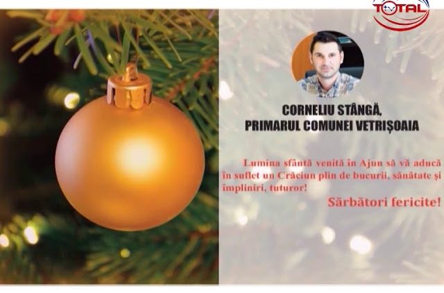 VIDEO : FELICITARE DE CRĂCIUN PRIMĂRIA ȘI CONSILIUL LOCAL VETRIȘOAIA