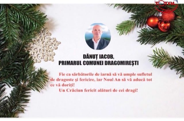 VIDEO : FELICITARE DE CRĂCIUN PRIMĂRIA ȘI CONSILIUL LOCAL DRAGOMIREȘTI