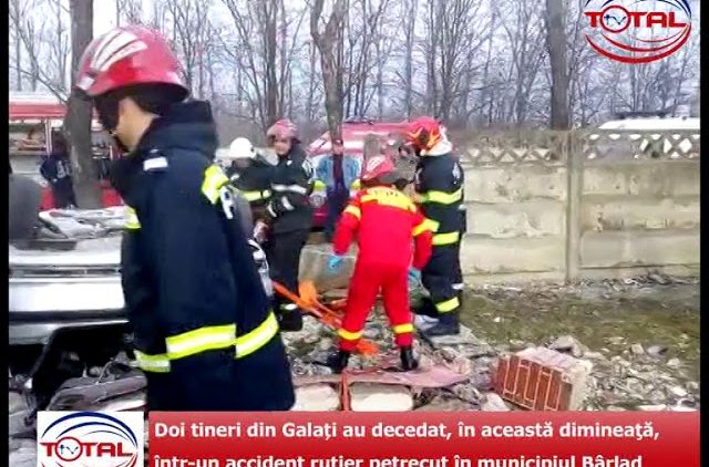 VIDEO:Bârlad –  Doi tineri din Galați au decedat,într-un accident rutier