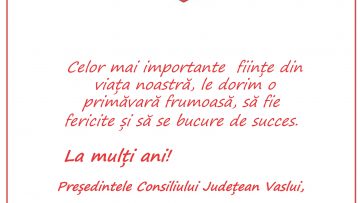 Felicitare 8 MARTIE CJ VASLUI