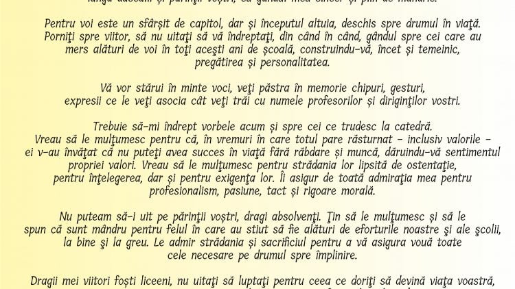 Ziua Absolventului de Liceu 2020