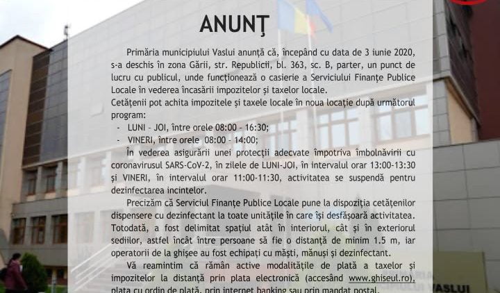 Primăria Vaslui a deschis o casierie a Serviciului Finanţe Publice Locale în zona Gării.mpg_snapshot_00.00.468